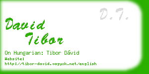 david tibor business card